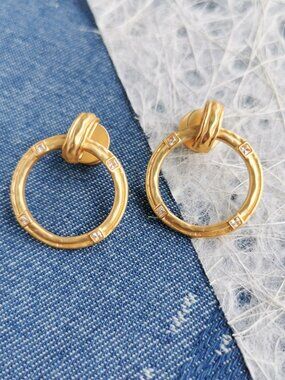 Julie Vos astor Doorknocker Hoop earrings NEW